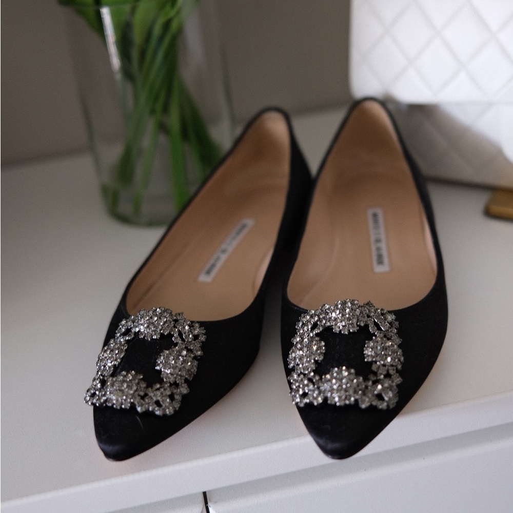 Perfect condition : Manolo Blahnik Hangisi Flats size 35 (5)